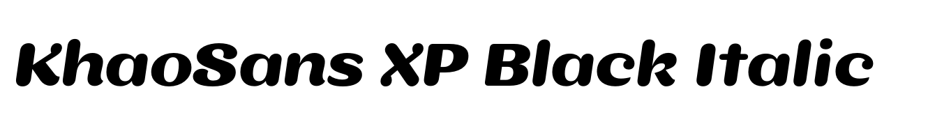 KhaoSans XP Black Italic